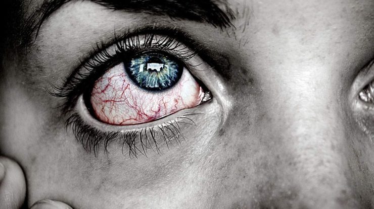 Vazamento de sangue nos olhos